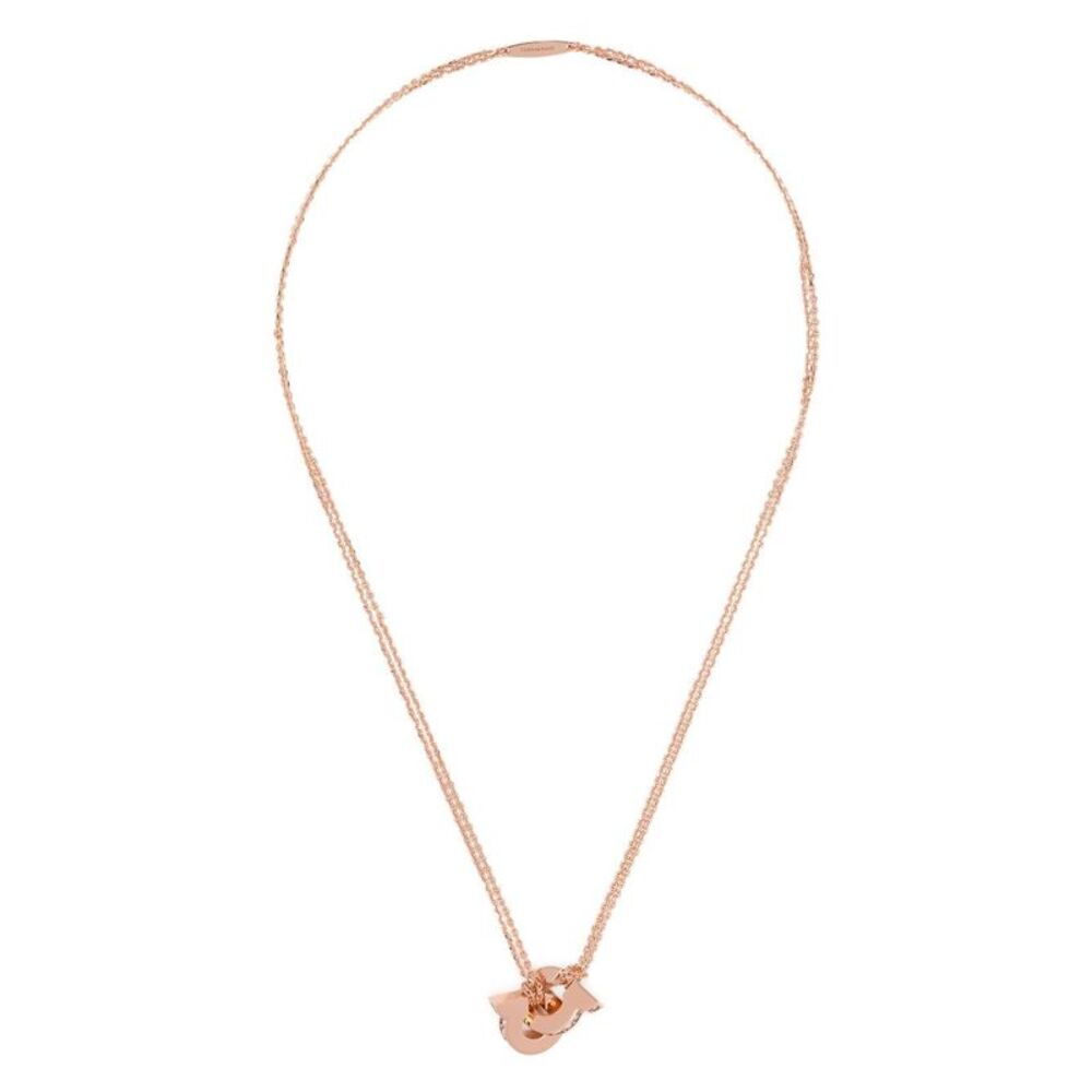 Double Gancini Pendant Necklace Women